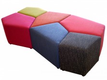 Jumble Ottomans. Comes In A Set Of 6. Upholstered In Any Fabric Colour